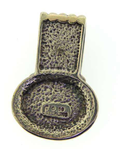 Vintage 925 Sterling Silver Lapis Pendant