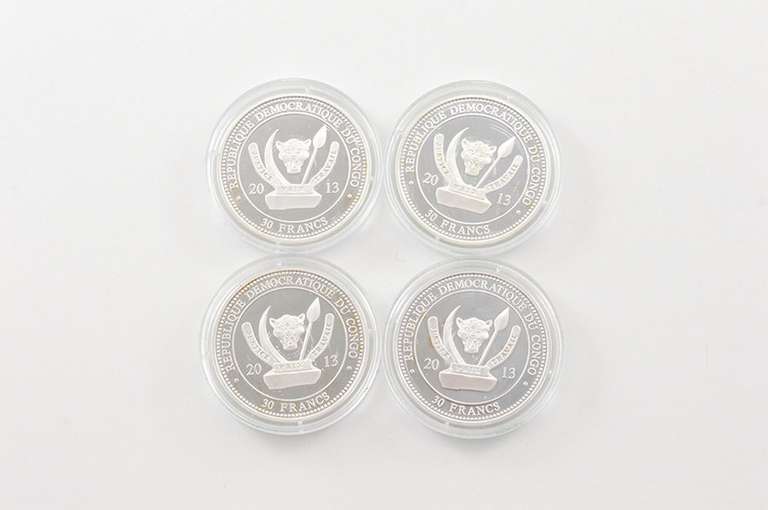 2013 Dominican Republic Of Congo 30 Francs 4 Coin Set - Box & COA