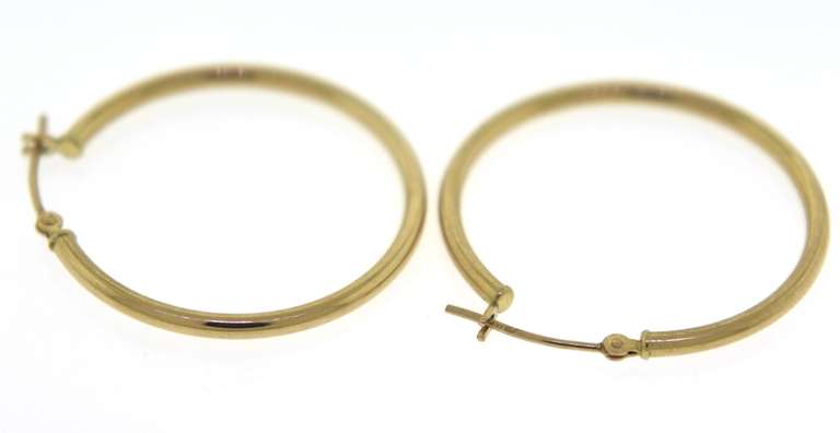 Nice Yellow Gold Hoop Earrings