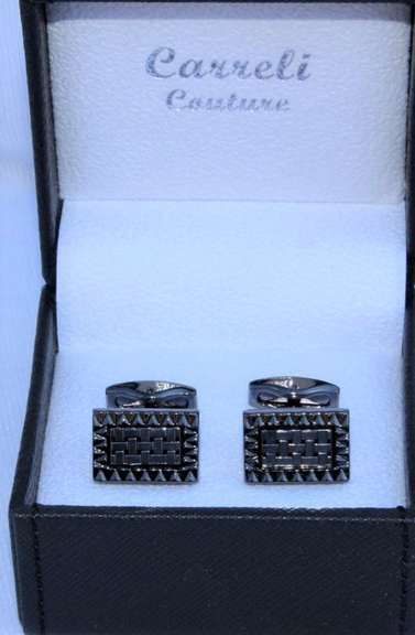 Handsome Pair Jeweled Style Cufflinks By Carelli