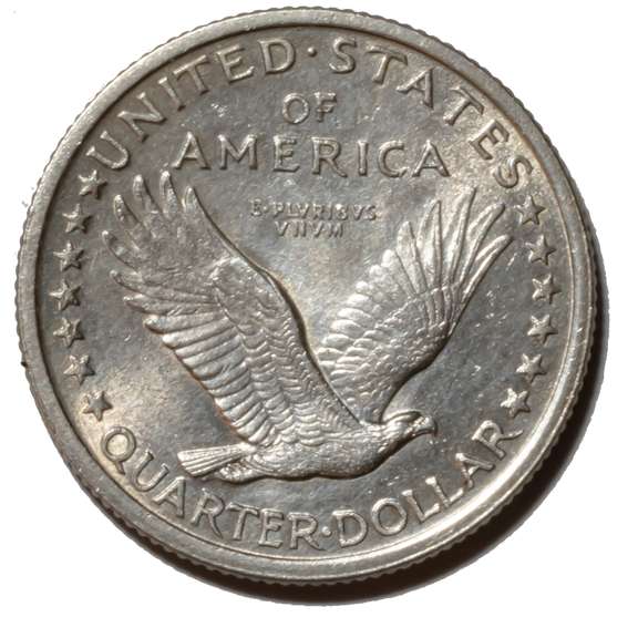 1917 Full Head Frosty White BU Standing Liberty Quarter