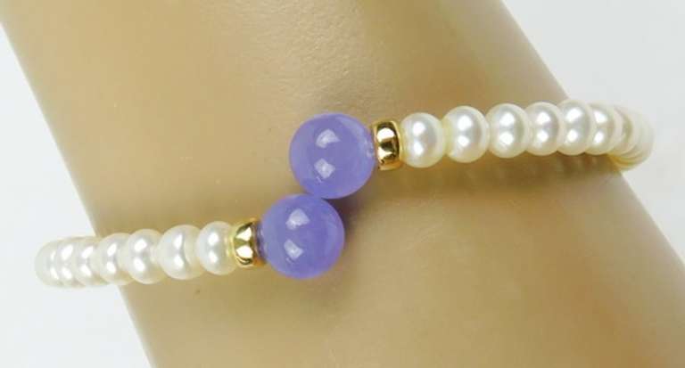 Freshwater Pearls & Amethyst Wrap Around Bracelet