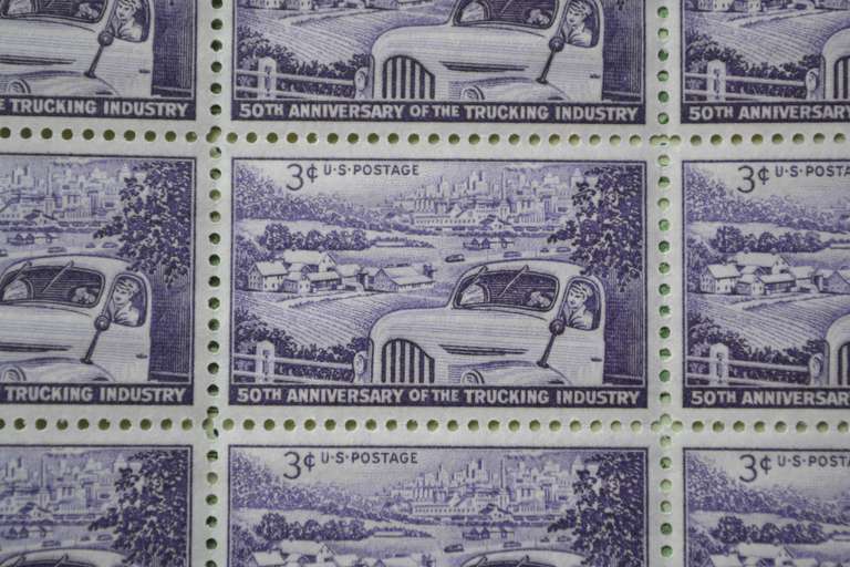 30 Mint 3 Cent US Comm Stamp Sheets 1940-50 Era