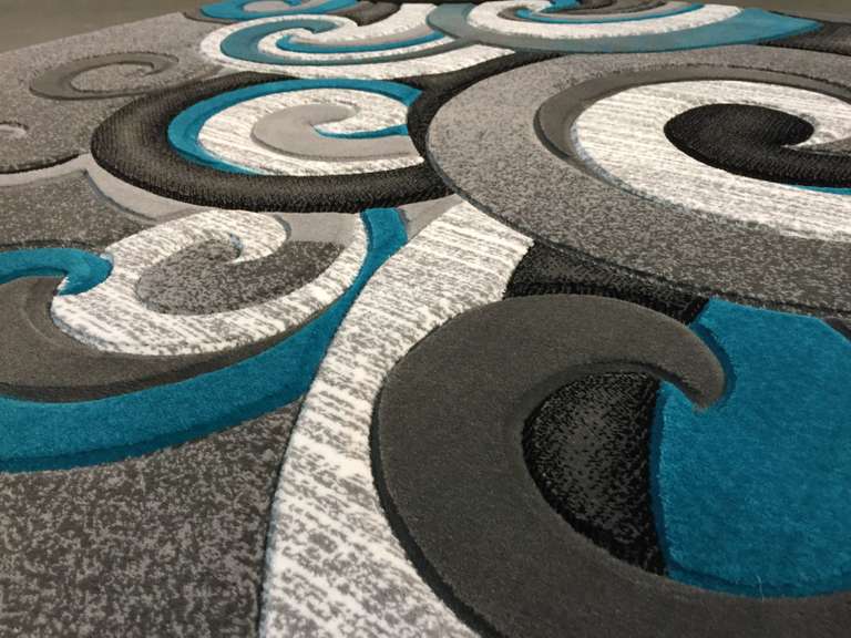 MODERN CARVED DESIGN RUG 6x8