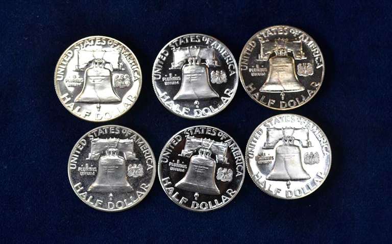Lot OF 6 Franklin Proof Coins