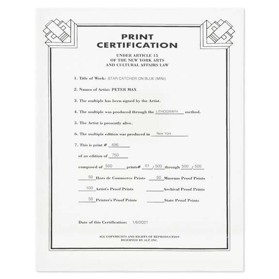 Peter Max by Star Catcher on Blue