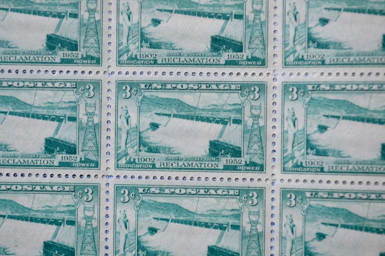 30 Mint 3 Cent US Comm Stamp Sheets 1940-50 Era
