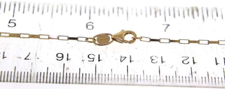 Simple Yellow Gold Fancy Box Chain Necklace