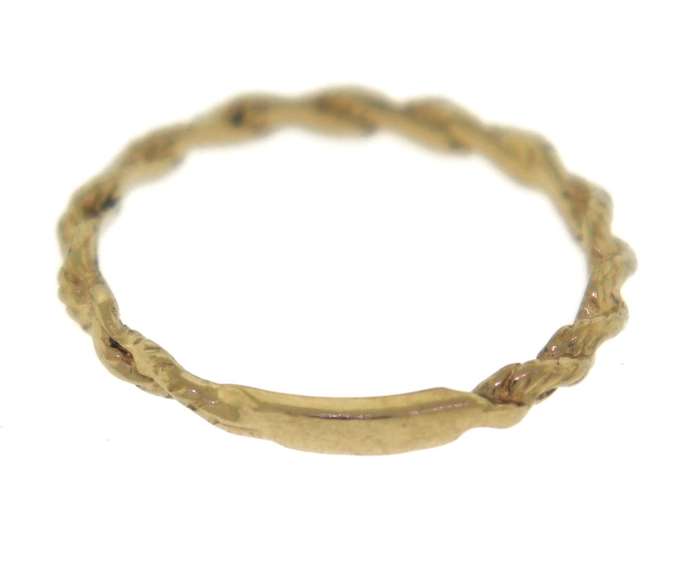Simple Yellow Gold Twisted Rope Band