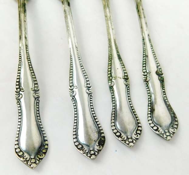 4 Nickel Silver Strawberry Forks