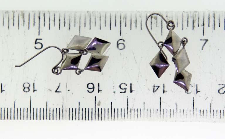 14KT White Gold JCM Dangle Earrings