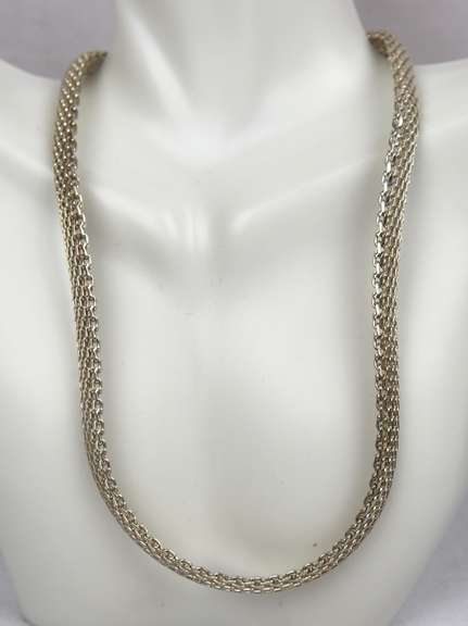 Sterling Silver 9mm Flat Chain Necklace