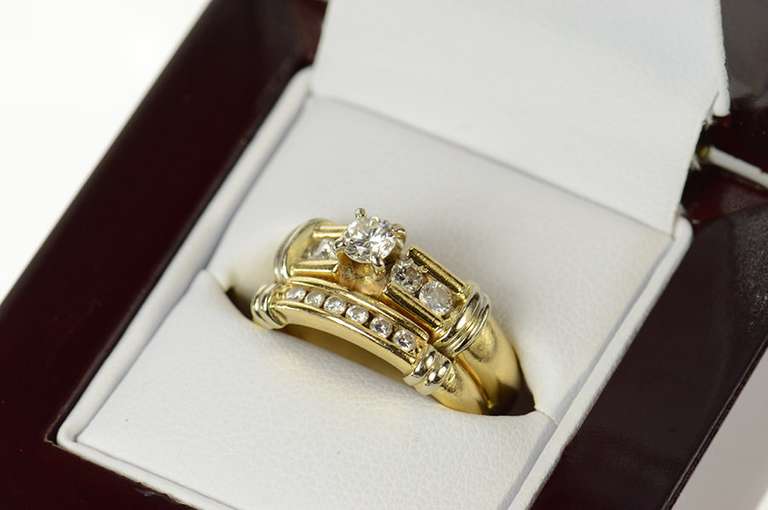 10K Yellow Gold 0.50 Ctw Classic Diamond Engagement Bridal Ring
