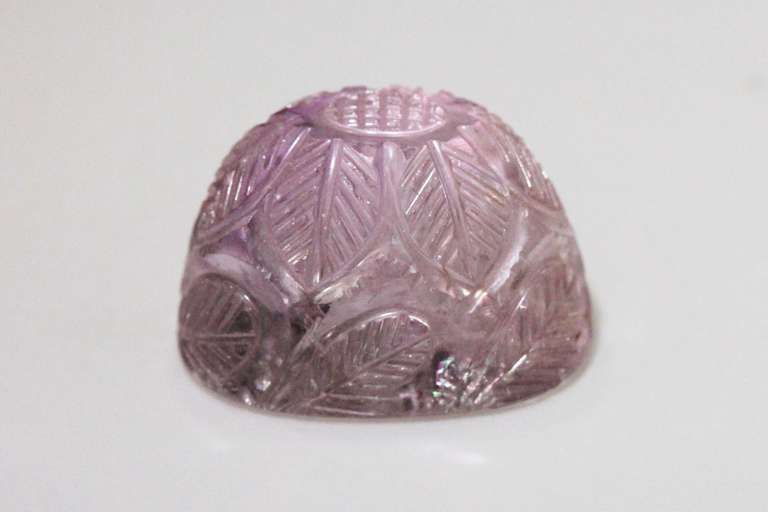 Hand-carved Natural Amethyst Finial