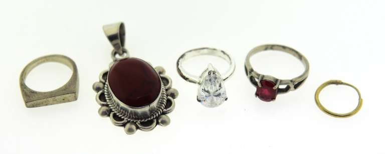 Group Lot of Miscellaneous Sterling Silver Jewelry