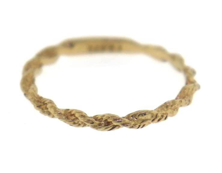 Simple Yellow Gold Twisted Rope Band