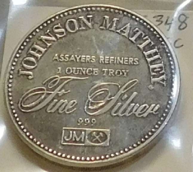 1 Oz Silver Round, PRF Johnson-Matthey