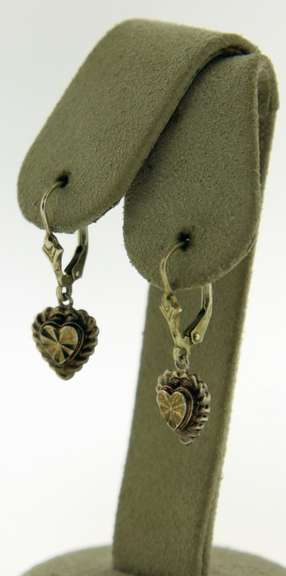 Sterling Silver Heart Drop Earrings