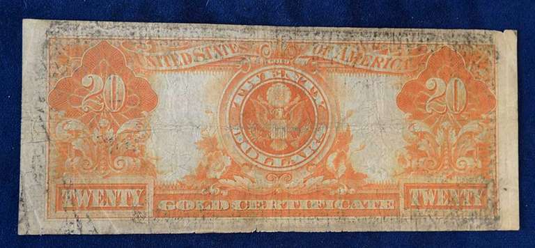 1922 Gold Twenty Dollar Gold Certificate