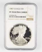 PF70 UCAM 1987-S American Silver Eagle - Graded NGC