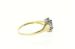 10K Yellow Gold Marquise Amethyst Diamond Accent Ring