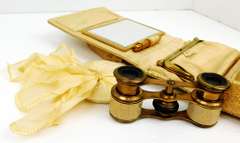 Vintage Ladies Carry All with Opera Glasses