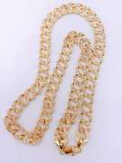 Fancy18kt Gold Plated Chain Necklace with Gemstones