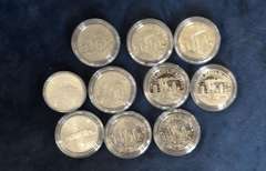 Lot Of 10 Commemorative Half Dollars in Capsule