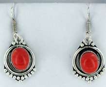 Silver and Natural Stone Earrings