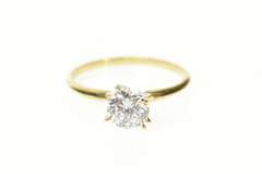14K Yellow Gold Classic Round Solitaire Travel Engagement Ring
