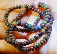 Fantastic! 92ct Ethiopian Black Opal set!