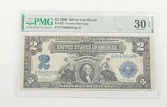 $2 1899 Silver Certificate PMG 30 EPQ VF, Fr # 252 Vernon/McClung