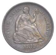 1872-S Seated Liberty Half Dime