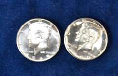 Lot of 2 1965 SMS 40 % Half Dollars BU