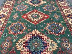 FINE HAND KNOTTED WOOL SUPER KAZAK RUG 6.3x8.7