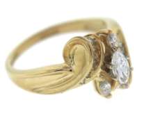Goregous Marquise & RBC Diamond Ring