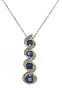 Captivating Blue Sapphire and Diamond Necklace