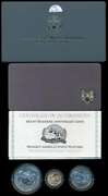 1991 Mount Rushmore 3-Coin Proof Set with $5 Gold. COA