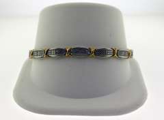 Sterling Silver Crossover Crystal Bracelet