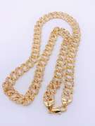 Fancy18kt Gold Plated Chain Necklace with Gemstones