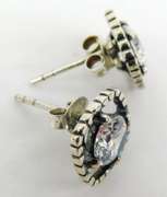 Grace & Heart Sterling CZ Stud Earrings