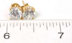 Bright CZ Earrings in 14KT Yellow Gold