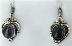 Silver and Natural Stone Earrings