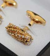 Handsome Pair Jeweled Style Cufflinks By Carelli