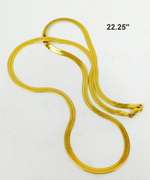 Heavy 14K Gold Wide Herringbone Necklace, 10.68 Grams