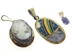 Lot of 3 Sterling Silver Pendants