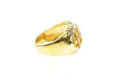 14K Yellow Gold Tiered Oval Citrine Diamond Accent Statement Ring