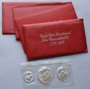 5 1976 3 Piece Silver Bicentennial Unc Sets