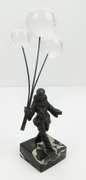 Vintage French Bronze & Lucite Pierrot on Marble Base
