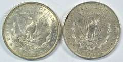 Choice BU 1900-P and 1902-P Morgan Silver Dollars